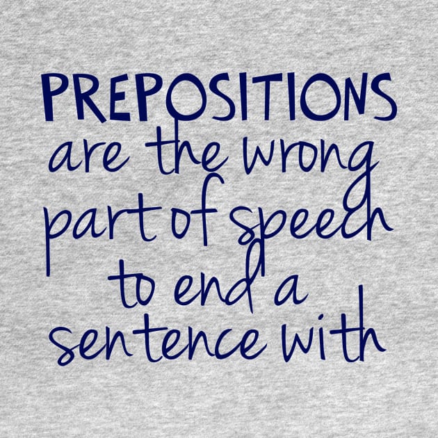 Preposition Grammar Humor by epiclovedesigns